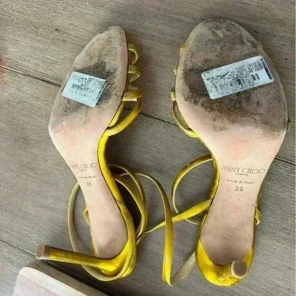 Jimmy Choo metallic gold Mimi Heels - Picture 11 of 11